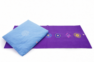 Covoraș Yoga Asteya - 7 Chakre. Bumbac 100%. Țesut și brodat manual 200X70cm 