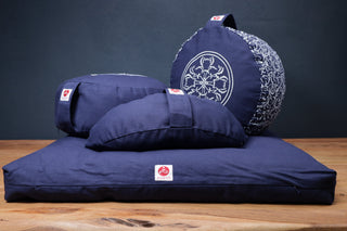 Asteya Zabuton meditation cushion. Removable cover and cotton wool filling